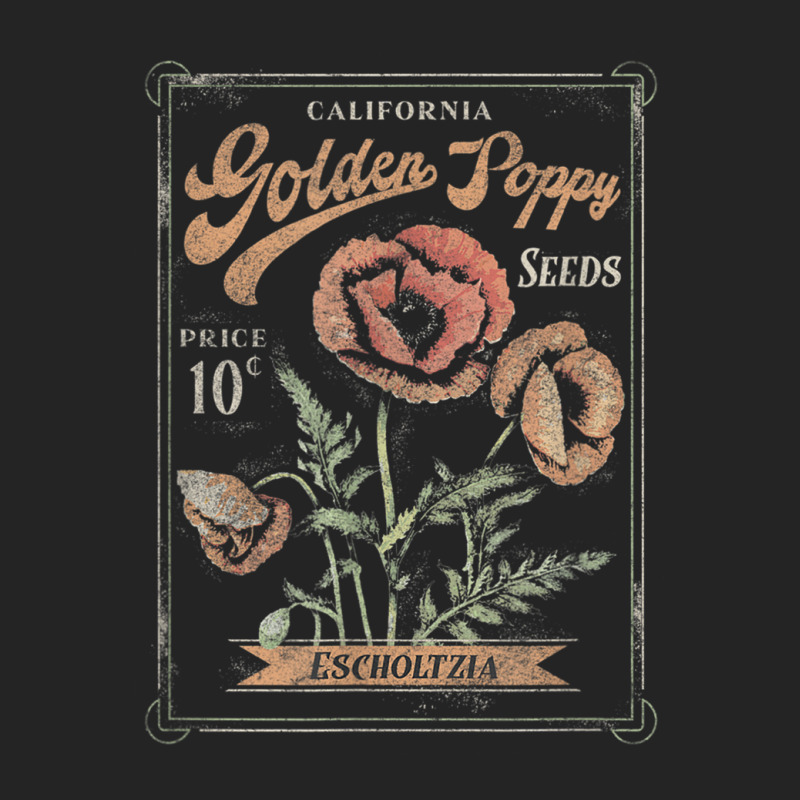 Trendy California Golden Poppy Vintage Stamp 3/4 Sleeve Shirt | Artistshot