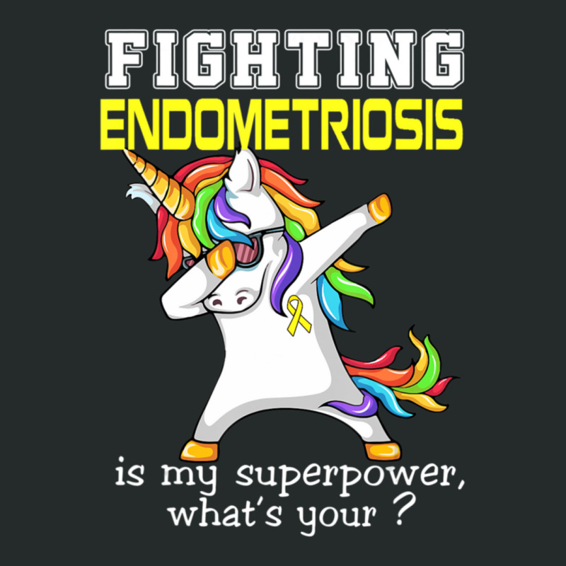 Unicorn Fighting Endometriosis Awareness Women's Triblend Scoop T-shirt by KevinAllenPhillips | Artistshot