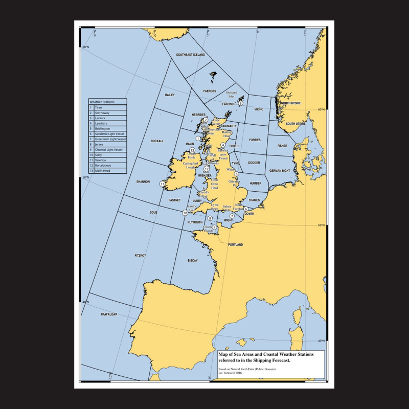 Uk Shipping Forecast Map  Blue Cute Trending Waist Apron | Artistshot