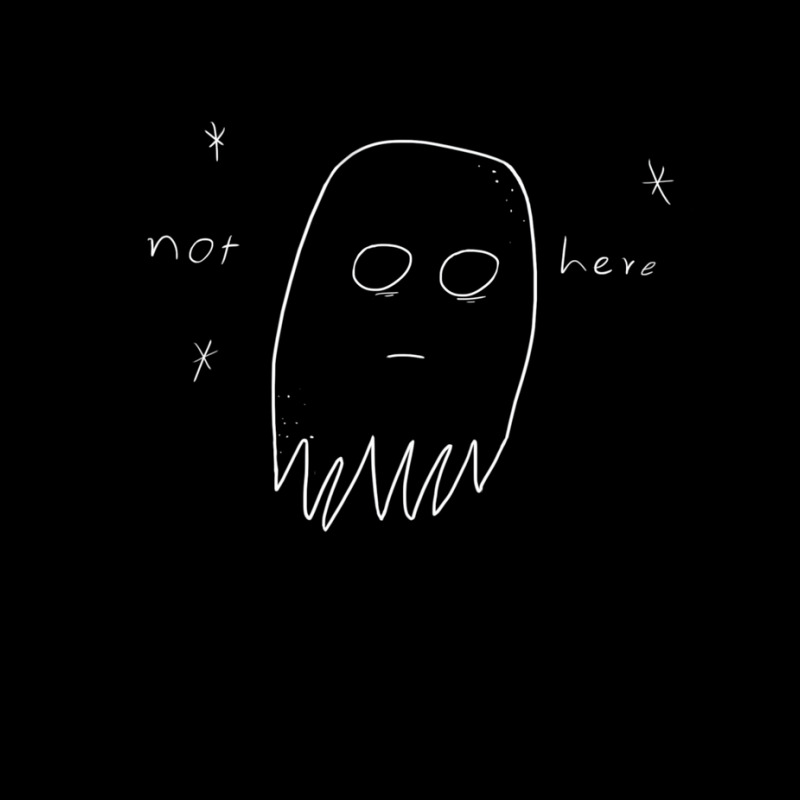 Not Here Sad Ghost Poster Gift Zipper Hoodie by reemerchenott | Artistshot