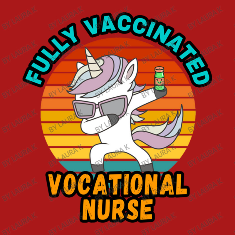 Vocational Nurse Fully Vaccinated Dubbing Unicorn Pony Design Vintage Adjustable Cap by Laura K | Artistshot