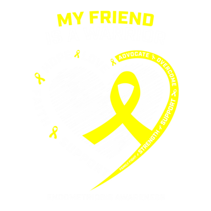 Women Men Yellow Endo Warrior Friend Endometriosis Awareness Sticker | Artistshot