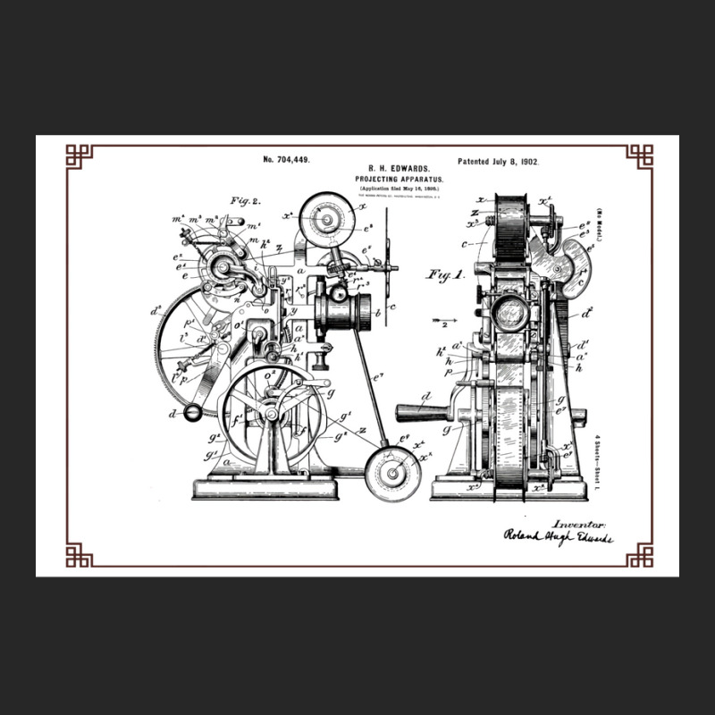 Antique Amp Vintage Patent Art 1902 Film Projector Classic Cute Cool Women's Pajamas Set by stasysdahnit | Artistshot