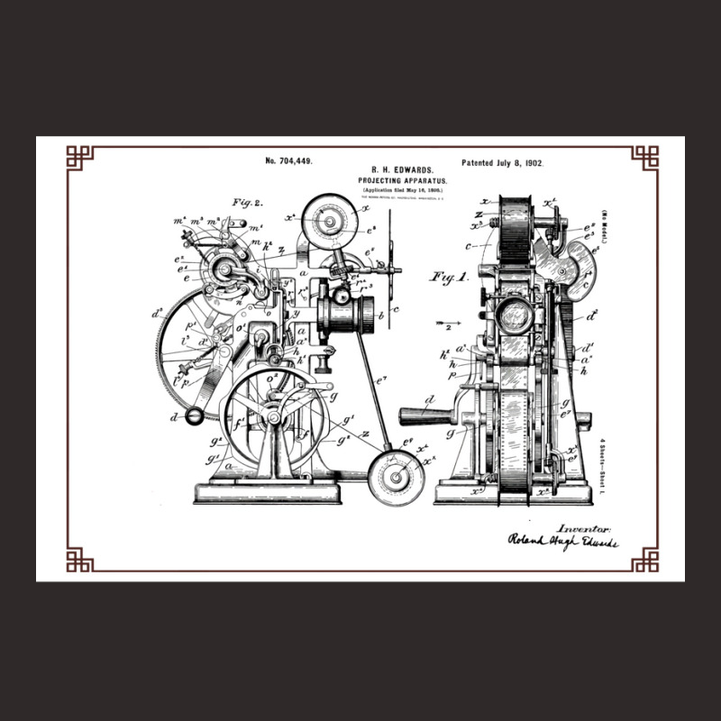 Antique Amp Vintage Patent Art 1902 Film Projector Classic Cute Cool Racerback Tank by stasysdahnit | Artistshot