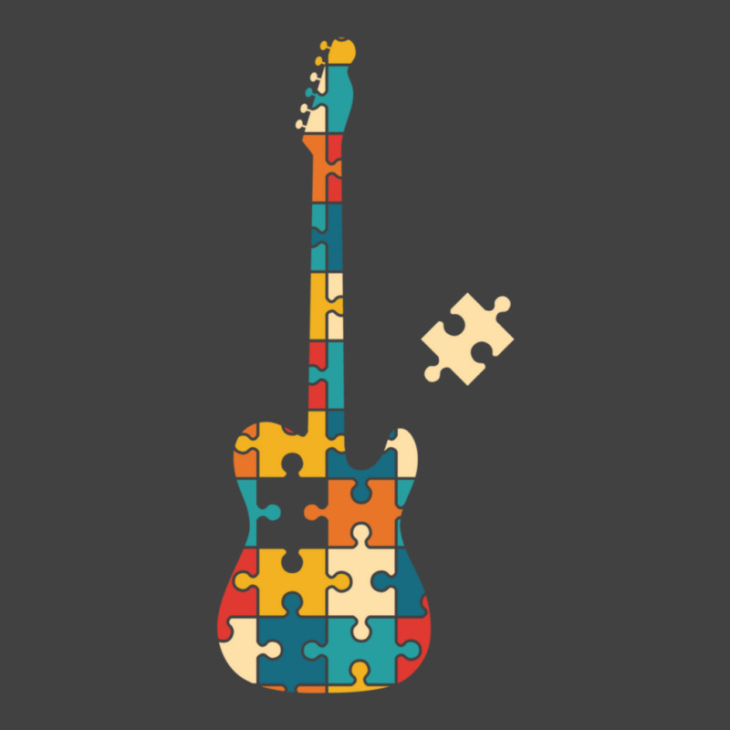 Retro Style Puzzle Tstyle Electric Guitar Silhouette Vintage T-Shirt by SandraSerna | Artistshot