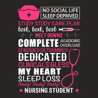 No Social Life Sleep Deprived Study Study Study Care Plan Test Test Te Ladies Fitted T-shirt | Artistshot