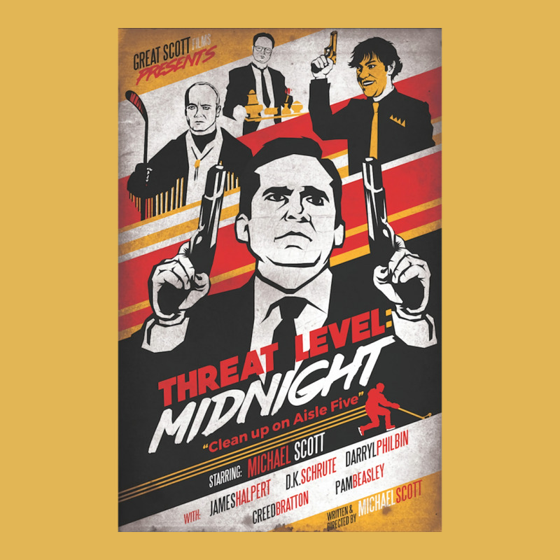 Threat Level Midnight Clean Up On Aisle Five Poster Retro Vintage Hoodie And Short Set | Artistshot