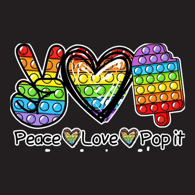 Peace Love Pop It Poppin Ice Cream T-shirt | Artistshot