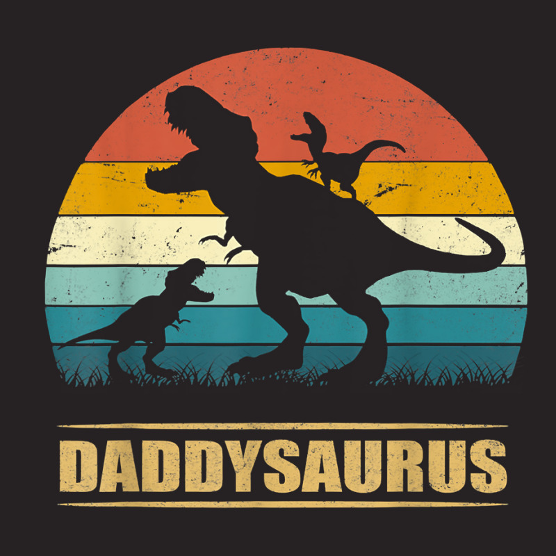 Daddy Dinosaur Daddysaurus 2 Kids Father's Day Gift For Dad T Shirt Vintage Cap | Artistshot