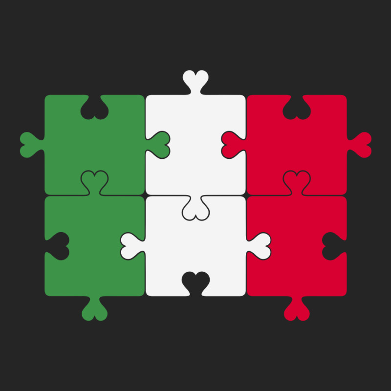 Autism Heart Jigsaw Puzzle Of Italian Flag Unisex Hoodie | Artistshot