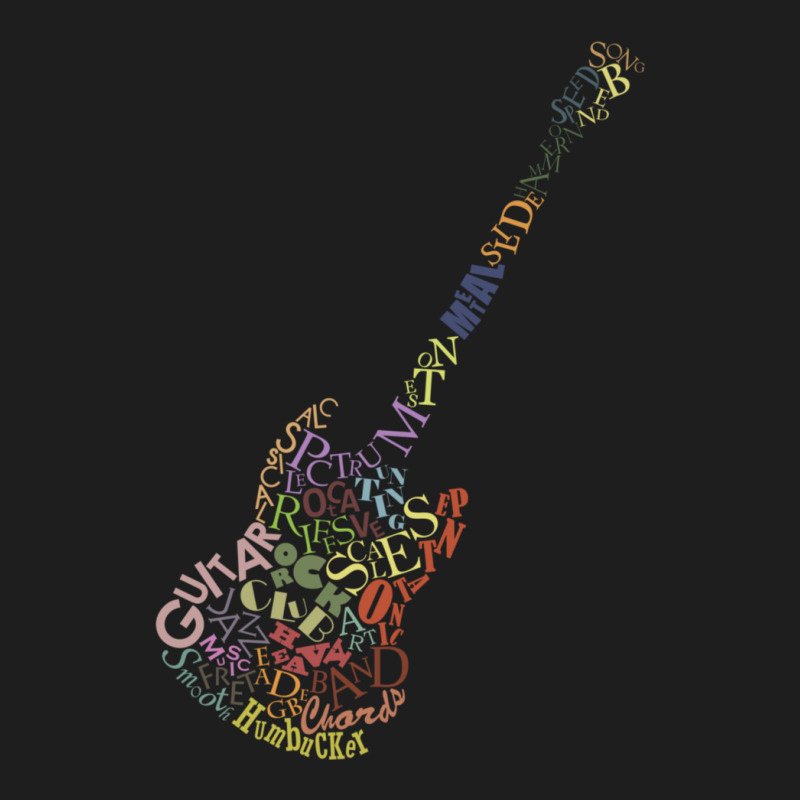 Guitar Typology No Background Classic T-shirt by MakaylaChristineSepich | Artistshot