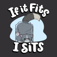 If It Fits I Sits Cute Canister Cat Fitness Animal Lover 2 Vintage Hoodie And Short Set | Artistshot