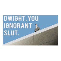 Dwight You Ignorant Poster Cool V-neck Tee | Artistshot