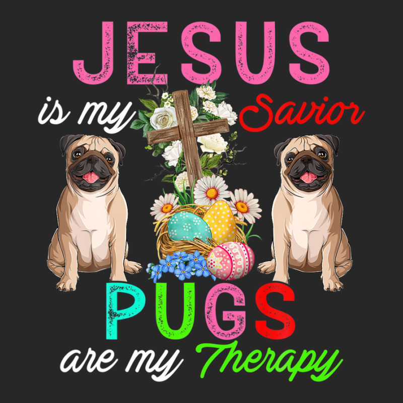 Jesus Is My Savior Pugs Are My Therapy Cute Pugs Easter Eggs Women's Pajamas Set by doreaumafilak | Artistshot