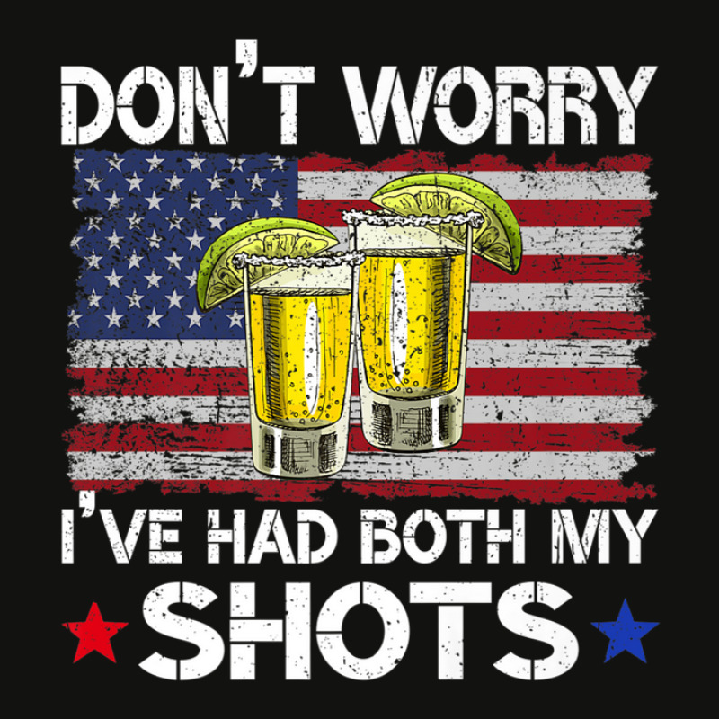 Don't Worry I've Had Both My Shots Funny Us Flag Scorecard Crop Tee by asheeelaydif | Artistshot