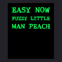 Easy Now Fuzzy Little Man Peach Poster Quote Unisex Sherpa-lined Denim Jacket | Artistshot