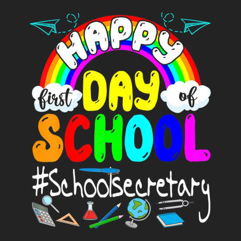 Limited Edition First Day Of School School Secretary Back To School Ra 3/4 Sleeve Shirt by Hugo Flowers | Artistshot