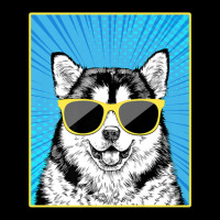 Alaskan Malamute Portrait Pop Art Mally Dog With Sunglasses Graphic T-shirt | Artistshot