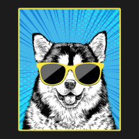 Alaskan Malamute Portrait Pop Art Mally Dog With Sunglasses Hoodie & Jogger Set | Artistshot