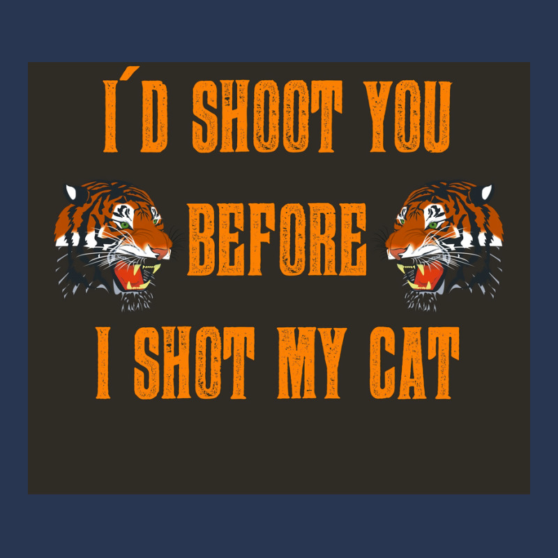 Tiger King Id Shoot You Before I Shot My Cat Poster Men Denim Jacket by ajidkannurp | Artistshot