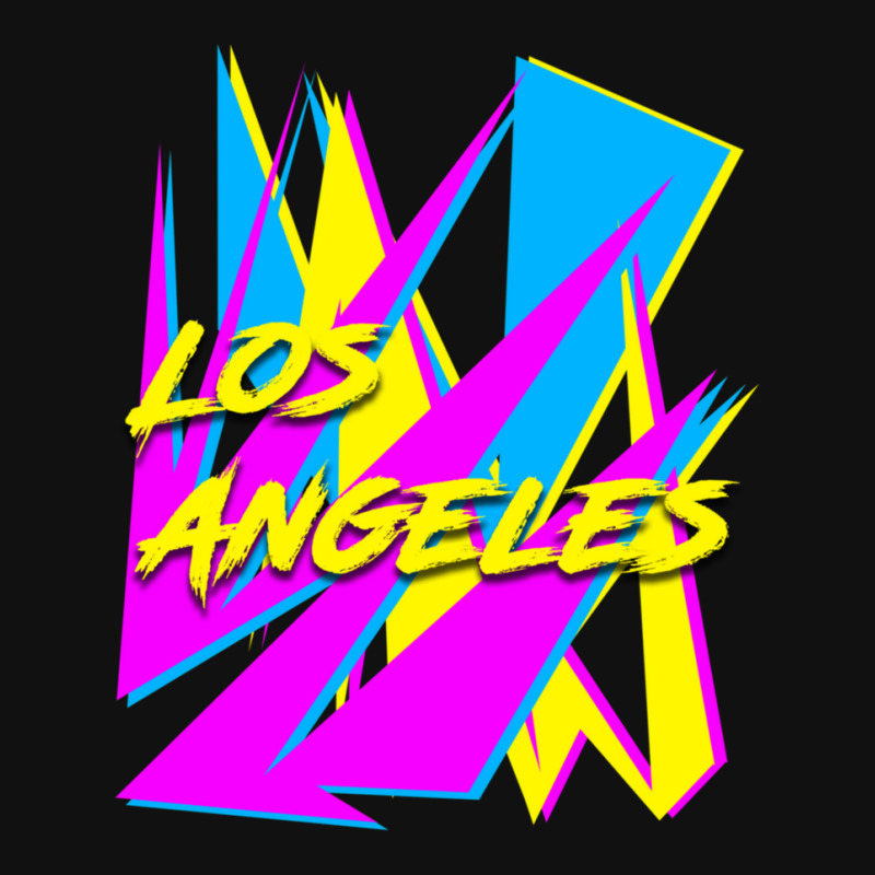 Los Angeles Retrowave Sharp Angles Cmyk Neon 80s Edition 1 Graphic T-shirt by BeckiePage | Artistshot