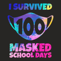 Limited Edition I Survived 100 Masked School Days Student Teacher Ladies Fitted T-shirt | Artistshot