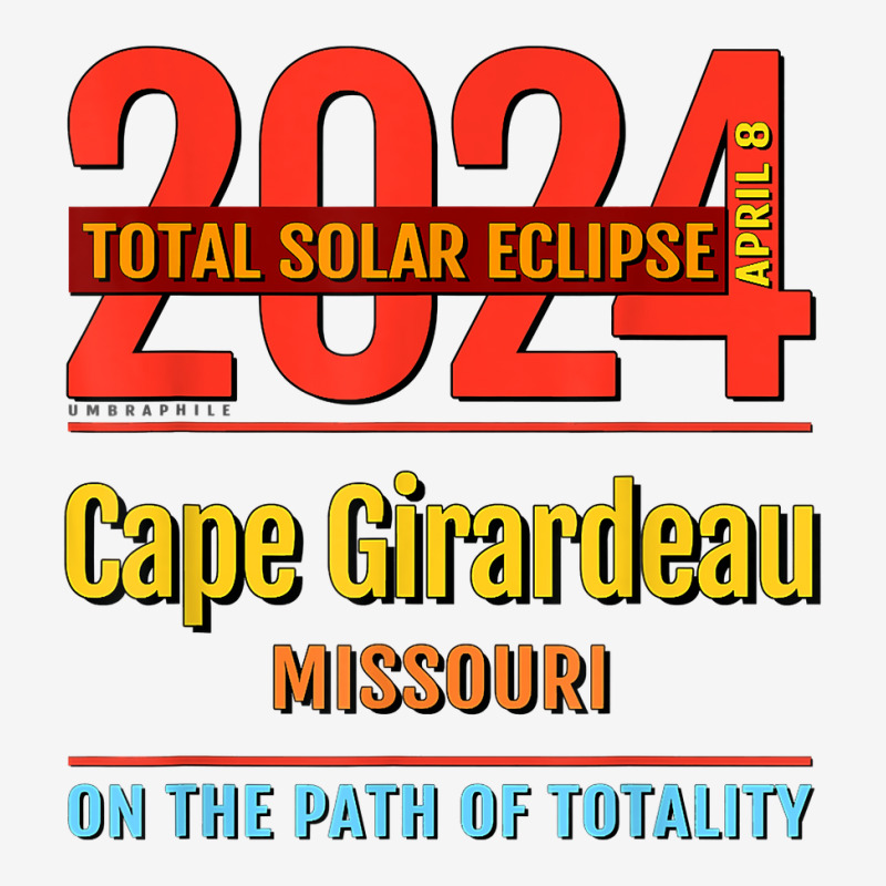 Cape Girardeau Missouri Total Solar Eclipse 2024 4 T Shirt Adjustable 