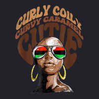 Curly Curvy Caramel Cutie Melanin Women Black History Month T Shirt Unisex Sherpa-lined Denim Jacket | Artistshot