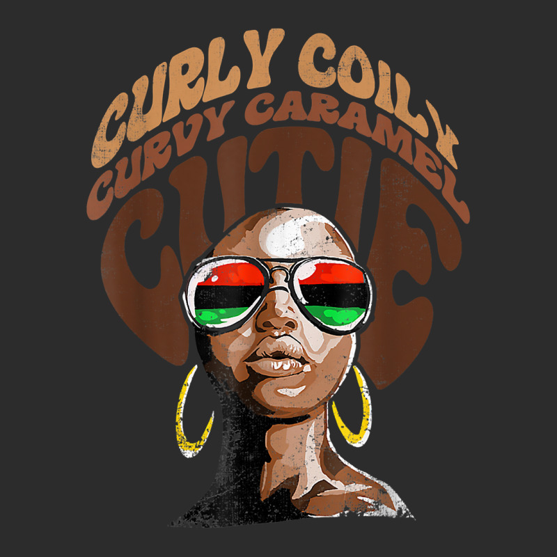 Curly Curvy Caramel Cutie Melanin Women Black History Month T Shirt Exclusive T-shirt | Artistshot