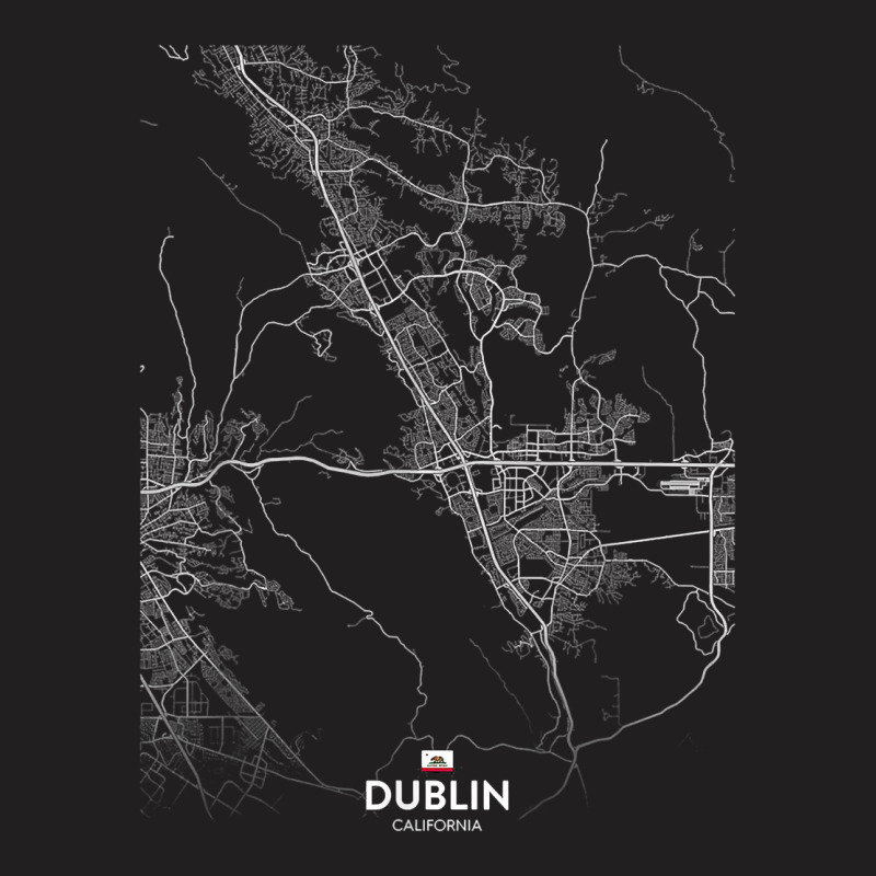 Dublin California City Map Travel Souvenir Hometown T Shirt T-shirt | Artistshot