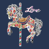 Carousel Horse Vintage Illustration Quilting Style Shirt. Men Denim Jacket | Artistshot