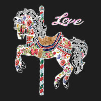 Carousel Horse Vintage Illustration Quilting Style Shirt. Classic T-shirt | Artistshot