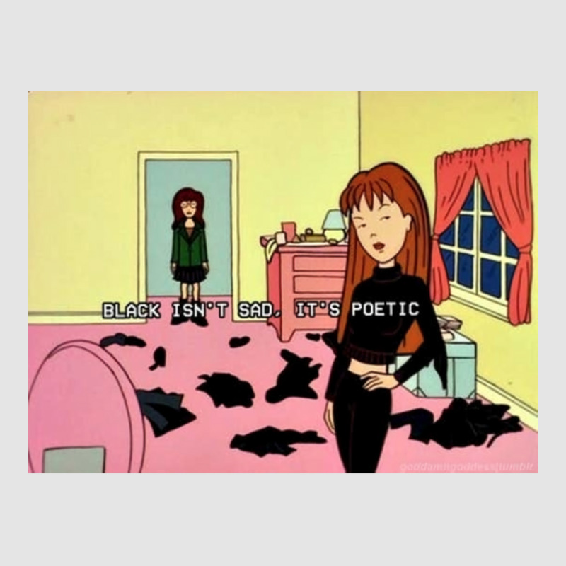 Black Isnx27t Sad Itx27s Poetic Daria Poster Exclusive T-shirt | Artistshot