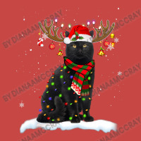 Black Cat Reindeer Christmas Light Shirt Cat Lover Christmas Zipper Hoodie | Artistshot