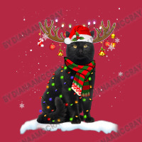 Black Cat Reindeer Christmas Light Shirt Cat Lover Christmas Champion Hoodie | Artistshot