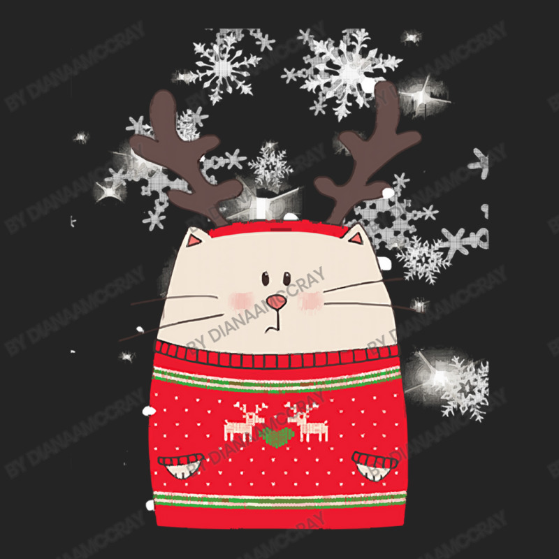 Cat Christmas Cute Cat Reindeer Christmas Costume Gift 3/4 Sleeve Shirt | Artistshot