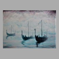 Viking Ships From The Mist  Girl Vintage Vintage T-shirt | Artistshot