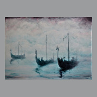 Viking Ships From The Mist  Girl Vintage Vintage Classic T-shirt | Artistshot