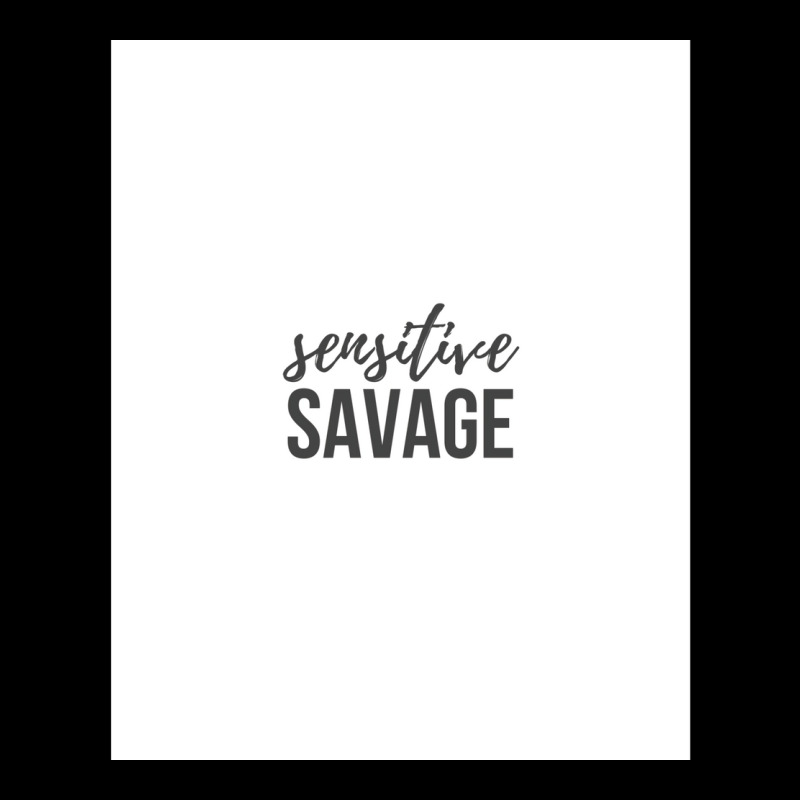 Sensitive Savage Poster 70s Cropped Hoodie by khomsioriada2 | Artistshot