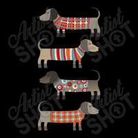 Dachshund Sausage Dogs In Sweaters Dark Women's V-neck T-shirt | Artistshot