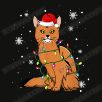 Somali Cat Christmas Lights Christmas Cat Santa Hat Scorecard Crop Tee | Artistshot