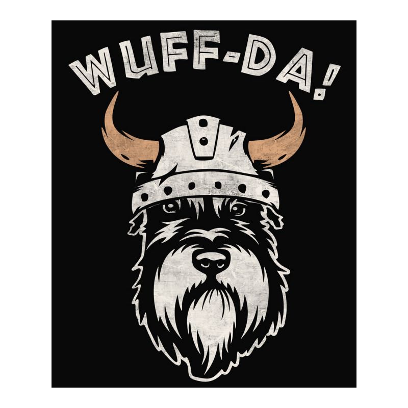 Wuff Da Uff Da And Woof Pun With Shnautser Dog In Viking Helmet  Girl Sticker | Artistshot