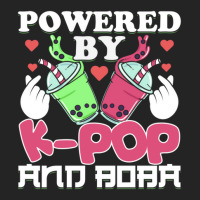 Powered By Kpop And Boba Milk Tea Kpop Finger Heart Kawaii Gift 3/4 Sleeve Shirt | Artistshot