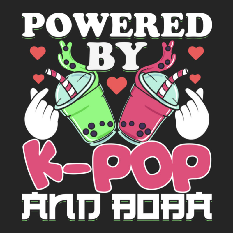 Powered By Kpop And Boba Milk Tea Kpop Finger Heart Kawaii Gift Unisex Hoodie | Artistshot