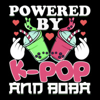 Powered By Kpop And Boba Milk Tea Kpop Finger Heart Kawaii Gift Zipper Hoodie | Artistshot