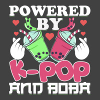 Powered By Kpop And Boba Milk Tea Kpop Finger Heart Kawaii Gift Vintage T-shirt | Artistshot