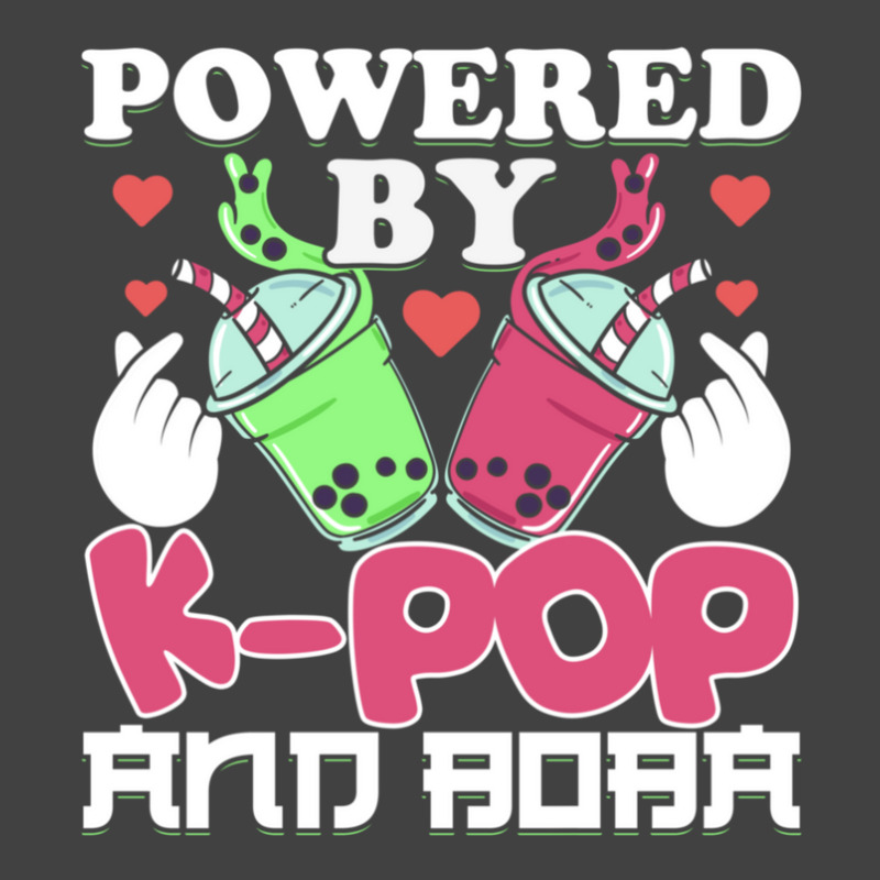 Powered By Kpop And Boba Milk Tea Kpop Finger Heart Kawaii Gift Vintage T-shirt | Artistshot