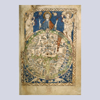 Psalter World Map 13th Century  Love Hippie Red Fleece Short | Artistshot