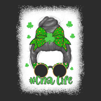 Patricks Day Green Shamrock T  Shirt Bleached Cna Life Messy Bun Leopa Exclusive T-shirt | Artistshot