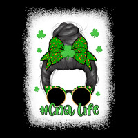 Patricks Day Green Shamrock T  Shirt Bleached Cna Life Messy Bun Leopa Long Sleeve Shirts | Artistshot